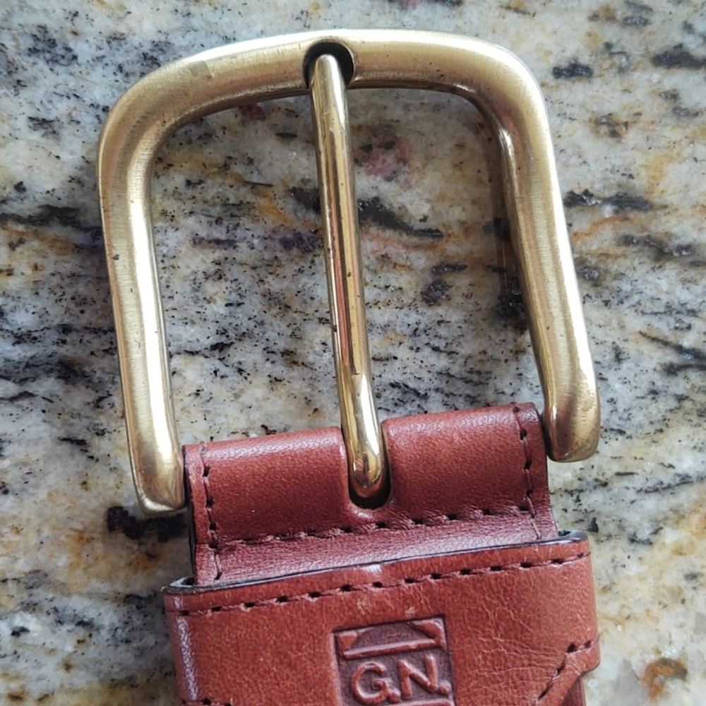 LEATHER travel belt with inner zipper, from the 80s - Picture 12 of 12